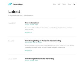 Next.js Tailwind Starter Blog screenshot